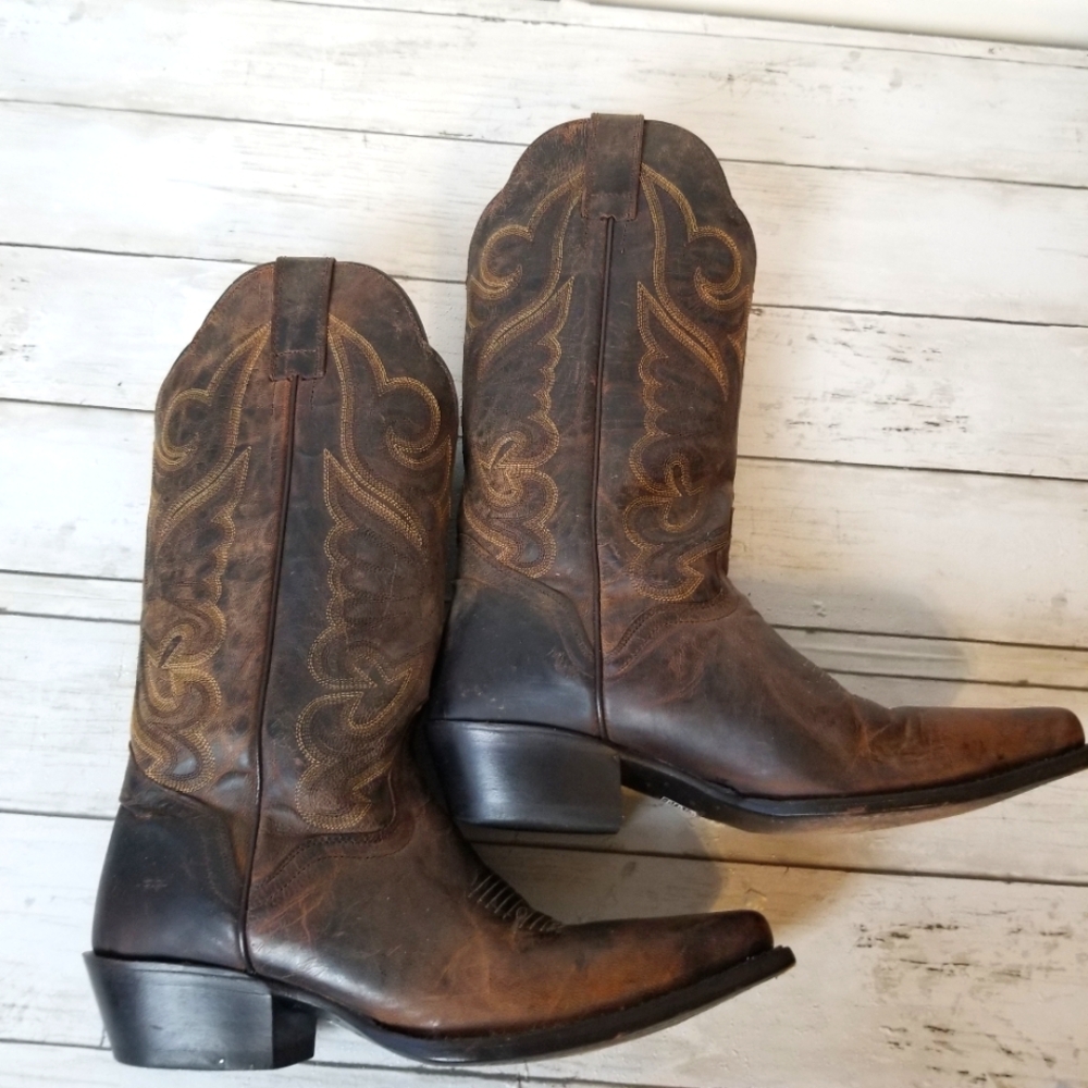 J.B. Dillon Goat Leather Western Cowgirl Boots